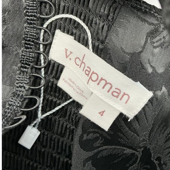 V. Chapman Ruffled Black Patisserie Dress Size 4 - Picture 4 of 4